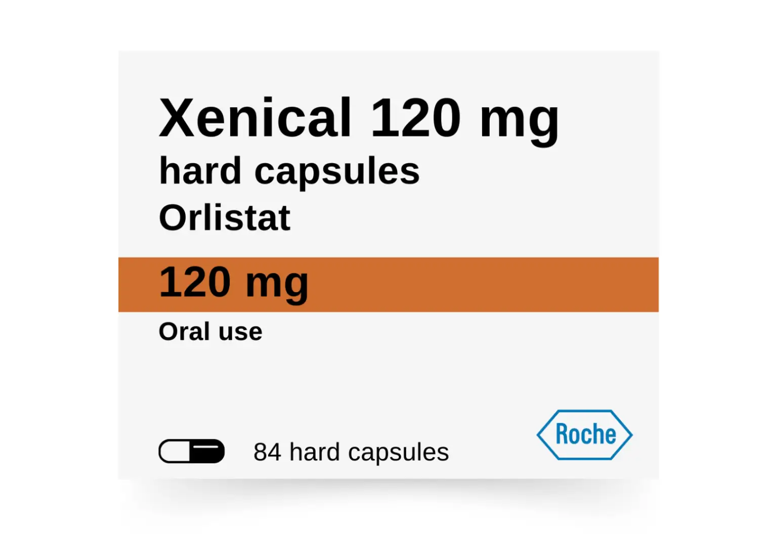 Xenical Orlistat 42 Caps. 120 mg Roche